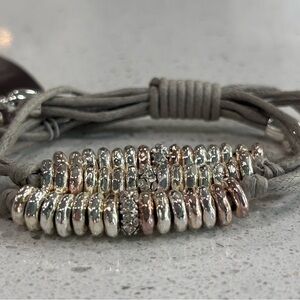 Silver and Gold Beaded Bracelet